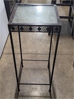 Glass Top Metal Plant Stand