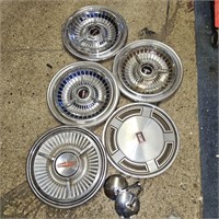 VINTAGE HUBCAPS AND MIRRORS