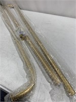 EXTRA LONG CURVED CURTAIN ROD 50IN GOLD