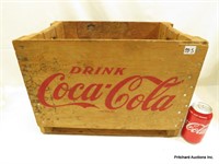 Vintage Coca Cola Pine Advertising Crate