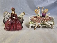 2 Hand Painted Porcelain Figurines