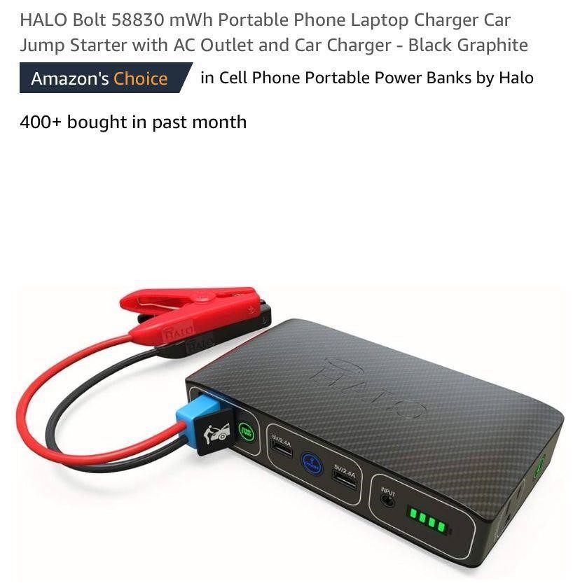 HALO Bolt 58830 mWh Portable Phone Laptop Charger