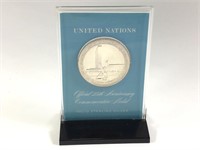 1970 UN 25th Anniversary Medal Sterling Silver