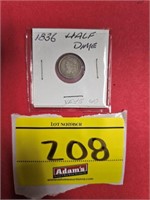 1836 CAPPED BUST HALF DIME
