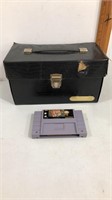 Vintage Nintendo carrying case and Super Nintendo