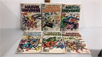 1985 marvel universe comic lot.  Bagged and
