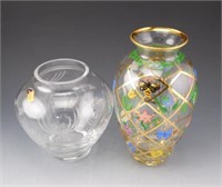 Lot # 3972 - Lenox crystal vase etched vase,