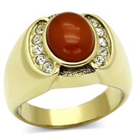 Oval 4.00ct Siam Agate Vintage Style Ring