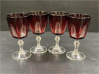 Vintage Cristal D' Argues-Durand Ruby Red/Clear