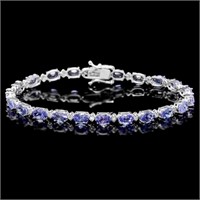 `14k Gold 10.00ct Tanzanite & 0.50ct Diamond Brace