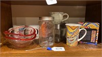 Various Mugs, Jars, and Bowls