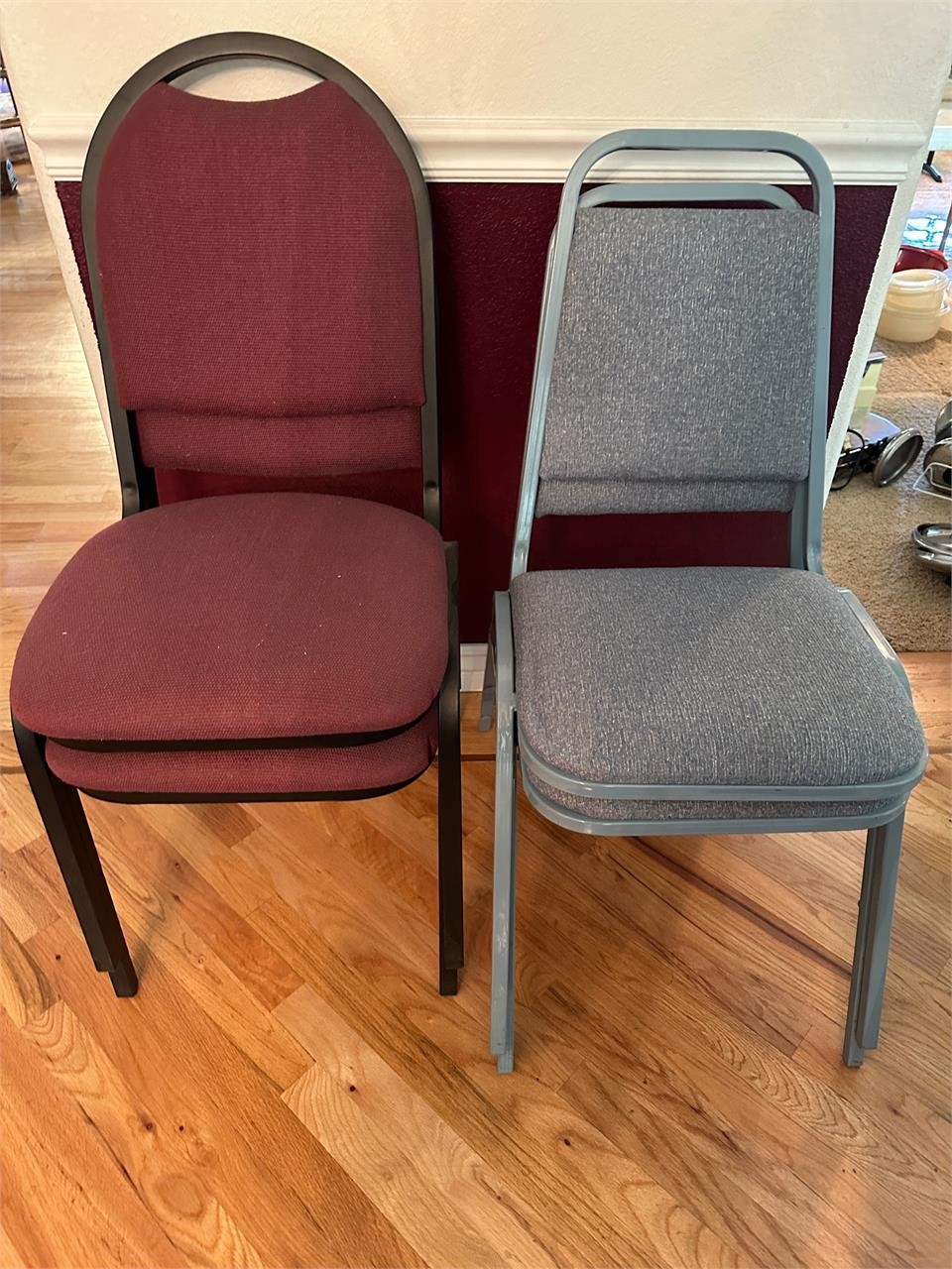 4 Cloth Stackable Chairs