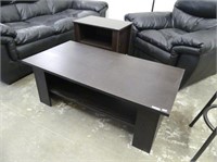 CONTEMPORARY 2 TIER COFFEE TABLE WITH END TABLE