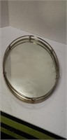 13.5" vintage mirrored tray