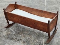 Circa 1850 Mallorquin Culture Crib Rocker