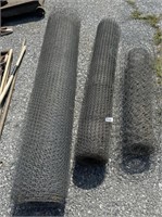 (3) Rolls of Wire Fencing.