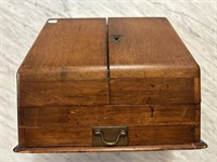 ANTIQUE LETTER VALET BOX W DRAWER