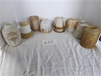 Large Lot of Antique Lamp Shades