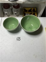 Vintage Green Bowls (2)