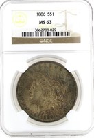 1886 MS63 Morgan Silver Dollar