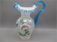 Fenton 10" HP blue crest pitcher