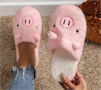Womens Size 6.5-7 Cute Pig Slippers