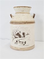 MILK CAN COOKIE JAR BY LAURENTIAN - 9" TALL