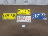 1970's-1980's auto plates and trailer plate
