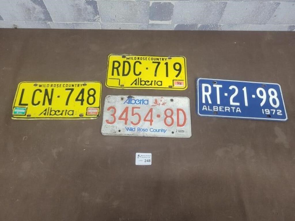 1970's-1980's auto plates and trailer plate