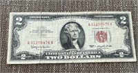 1963 Red seal two dollar bill