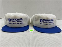 LOT OF 2 NEW HOLLAND CREDIT COMPANY HATS