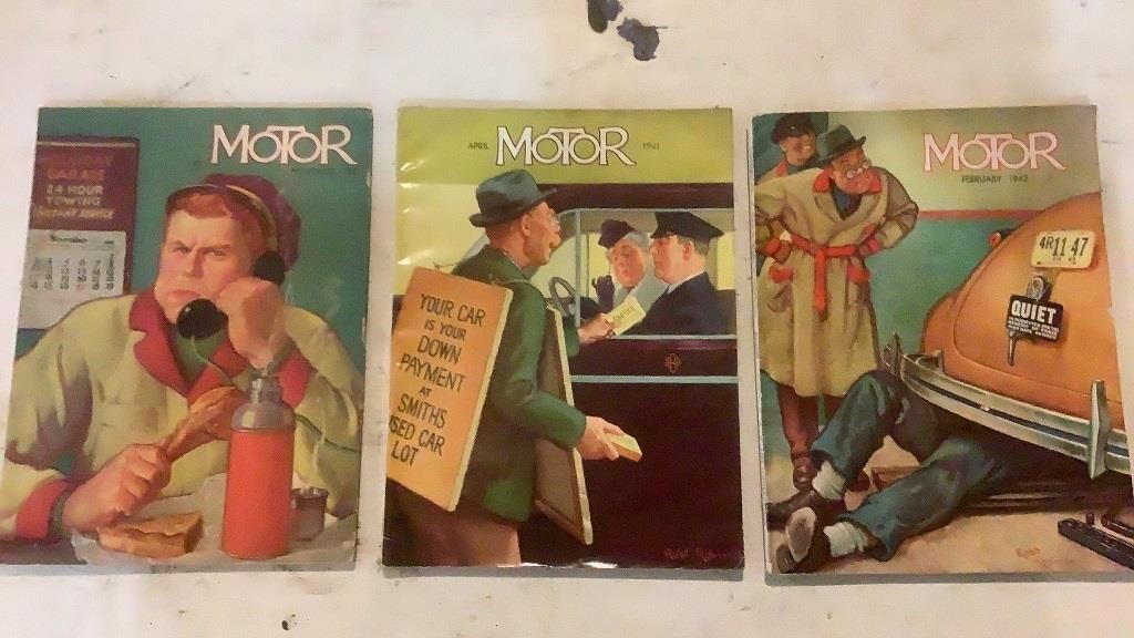 (3) 1940s Motor Magazines