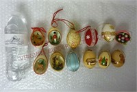 Vintage Hand Made Blown Egg Ornaments