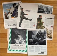 Vintage LIFE Magazine WAR Ads. Lot Of 10 Ads.