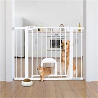 Babelio Baby Gate with Adjustable Cat Door  29-43