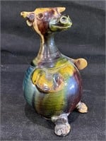 VTG Art Pottery Cow Figurine