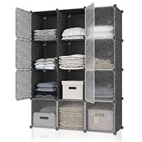 MAGINELS 12 Cube Storage Organizer,Portable Plasti