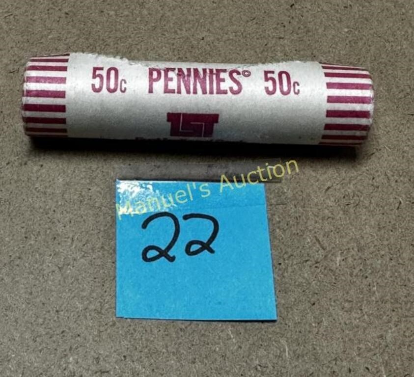1974 PENNY ROLL ORIGINAL BANK WRAPPED