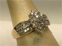 Appraised 14K Gold ring with 1ctw Diamonds - size