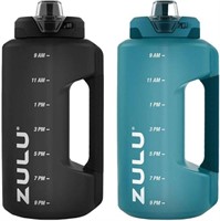 2-Pk ZULU Half Gallon Leak-Proof Water Bottles