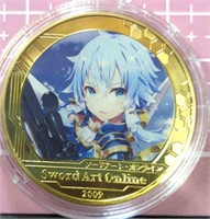 Sword art online 2009 24K gold-plated coin