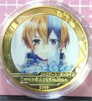 Sword art online 2009 24K gold-plated coin