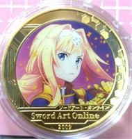 Sword art online 2009 24K gold-plated coin
