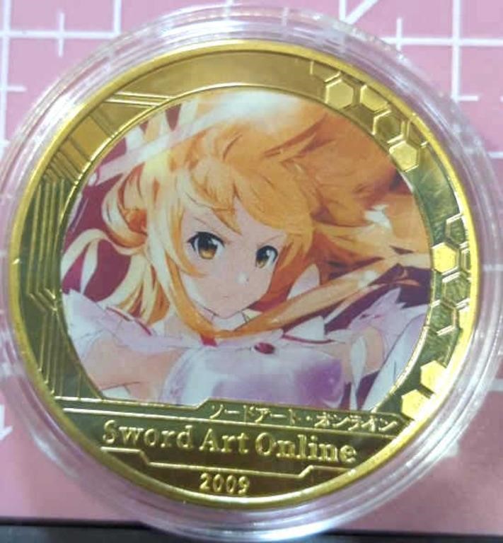 Sword art online 2009 24K gold-plated coin