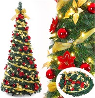 Pre Lit Pre Decorated Christmas Tree Pop Up Christ