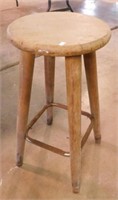 Oak bar stool, 24" tall
