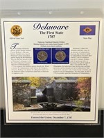 Delaware Quarter & Stamp Collection
