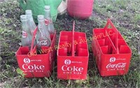 (3) Plastic Coke Carriers & Bottles (LS)