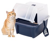 IRIS USA Large Split Hood Cat Litter Box with