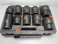 10 PC PITTSBURG 1" DRIVE SOCKET SET